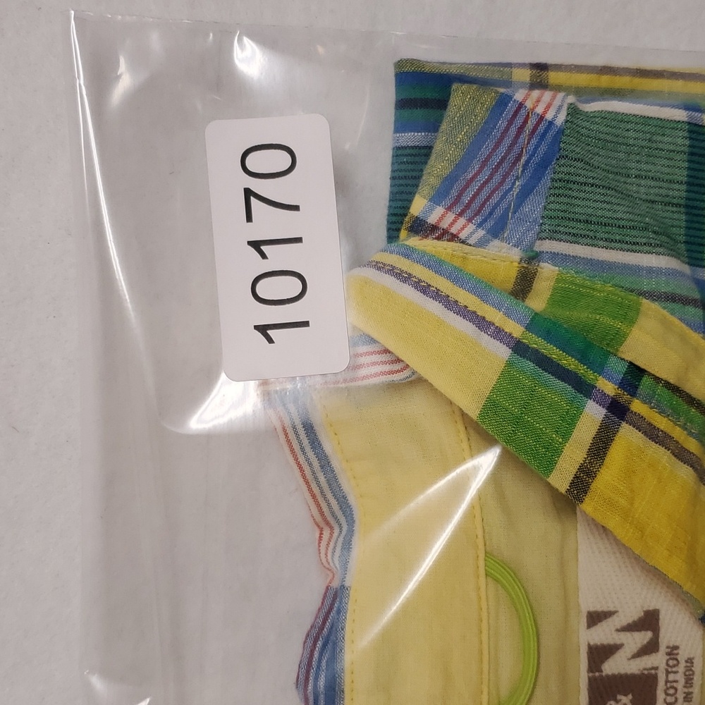 G&M Large Multicolor Plaid Men's Short Sleeve Shirt - Picture 7 of 7